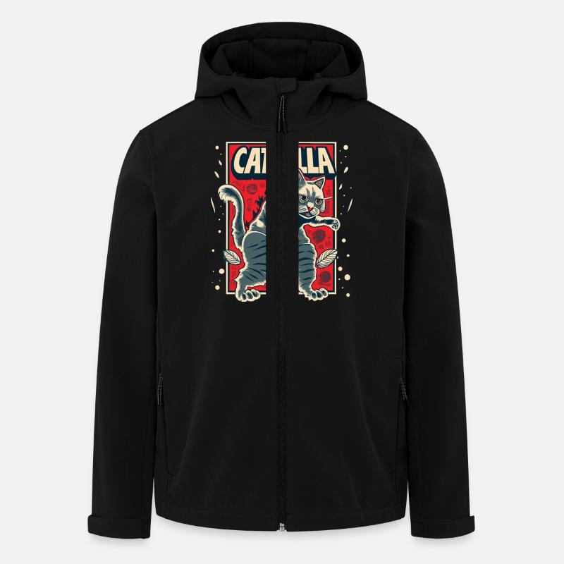 Catzilla - Men’s Recycled Softshell Jacket by Stanley/Stella - black