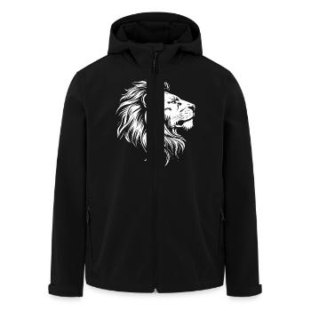 Lion - Veste softshell homme en polyester recyclé Stanley/Stella - noir - Devant - AI Model Male 185 light (185cm)