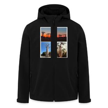 Baobab from Madagascar - Men’s Recycled Softshell Jacket by Stanley/Stella - black - Front - AI Model Male 185 light (185cm)