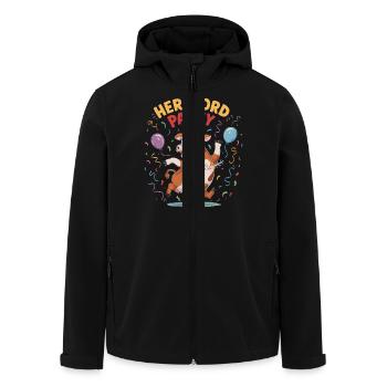 Pure Hereford joy! - Men’s Recycled Softshell Jacket by Stanley/Stella - black - Front - AI Model Male 185 light (185cm)
