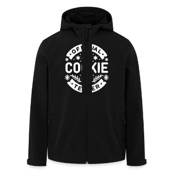 Official Cookie Tester - Men’s Recycled Softshell Jacket by Stanley/Stella - black - Front - AI Model Male 185 light (185cm)