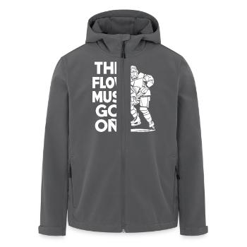 Flow auf dem Eis – Hockey Spirit - Recycelte Männer Softshell-Jacke von Stanley/Stella - Anthrazit - Vorne - AI Model Male 185 light (185cm)