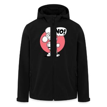 Pudel sagt: "Nein! - Recycelte Männer Softshell-Jacke von Stanley/Stella - Schwarz - Vorne - AI Model Male 185 light (185cm)
