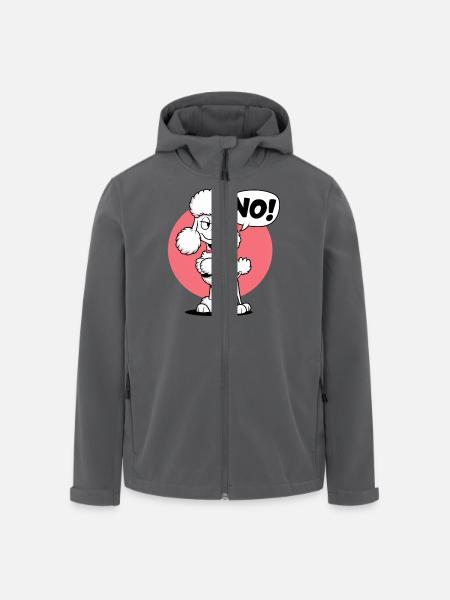 Poodle saying "No! - Men’s Recycled Softshell Jacket by Stanley/Stella - black