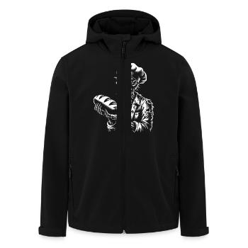 Zombie Bäcker gruseliger Bäcker - Recycelte Männer Softshell-Jacke von Stanley/Stella - Schwarz - Vorne - AI Model Male 185 light (185cm)