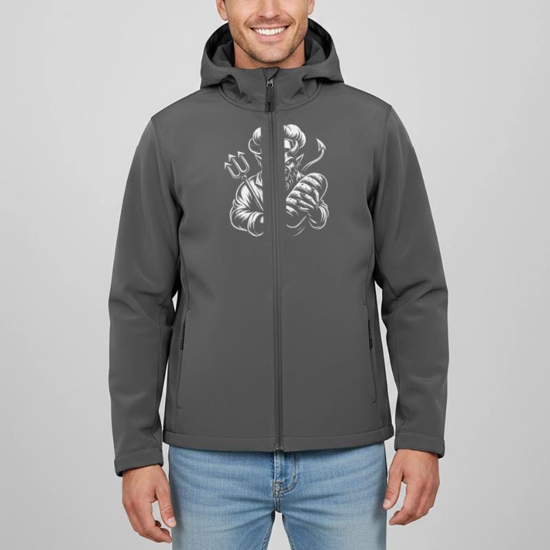 Devil with baker's hat - devilishly good baker Men’s Recycled Softshell Jacket Discoverer by Stanley/Stella