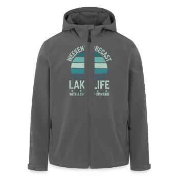 Lac et joie estivale - Veste softshell homme en polyester recyclé Stanley/Stella - charbon - Devant - AI Model Male 185 light (185cm)