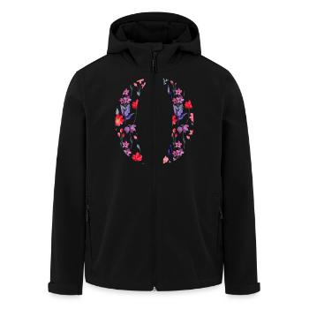 Personalisierter Blumenbrief o - Geschenkidee - Recycelte Männer Softshell-Jacke von Stanley/Stella - Schwarz - Vorne - AI Model Male 185 light (185cm)