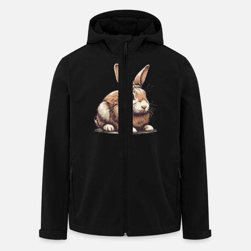 Kaninchen - Recycelte Männer Softshell-Jacke von Stanley/Stella - Schwarz