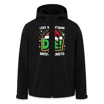 lieber guter weihnachtsmann Weihnachts - Recycelte Männer Softshell-Jacke von Stanley/Stella - Schwarz - Vorne - AI Model Male 185 light (185cm)