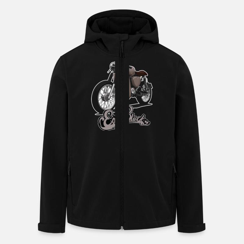 S51 (braun) // Illustration - Recycelte Männer Softshell-Jacke von Stanley/Stella - Schwarz