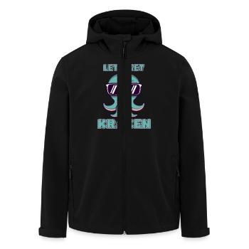 Let's Get Octopus Funny Octopus With - Men’s Recycled Softshell Jacket by Stanley/Stella - black - Front - AI Model Male 185 light (185cm)