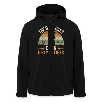 Raiders of Hidden Treasures - Men’s Recycled Softshell Jacket by Stanley/Stella - black - Front - AI Model Male 185 light (185cm)