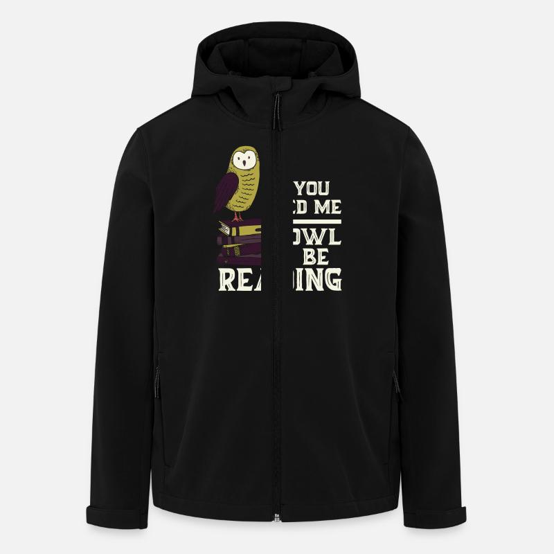 Eule Lesen Bücher Lustiger Spruch - Recycelte Männer Softshell-Jacke von Stanley/Stella - Schwarz