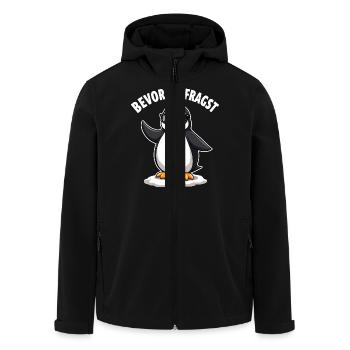 Nein, danke! Pinguin-Design - Recycelte Männer Softshell-Jacke von Stanley/Stella - Schwarz - Vorne - AI Model Male 185 light (185cm)
