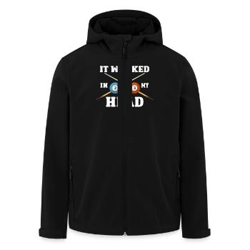Billard Humor: It Worked In My Head - Recycelte Männer Softshell-Jacke von Stanley/Stella - Schwarz - Vorne - AI Model Male 185 light (185cm)