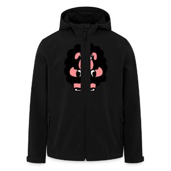 Black Sheep Sad Insecure Tired Funny Cute - Men’s Recycled Softshell Jacket by Stanley/Stella - black - Front - AI Model Male 185 light (185cm)