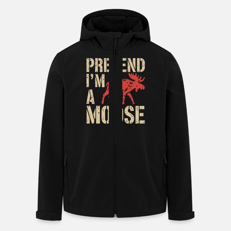 Moose love with wit - Men’s Recycled Softshell Jacket by Stanley/Stella - black