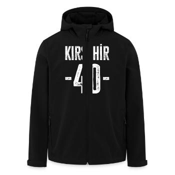 Stolze Türken aus Kırşehir – Zahl 40 - Recycelte Männer Softshell-Jacke von Stanley/Stella - Schwarz - Vorne - AI Model Male 185 light (185cm)