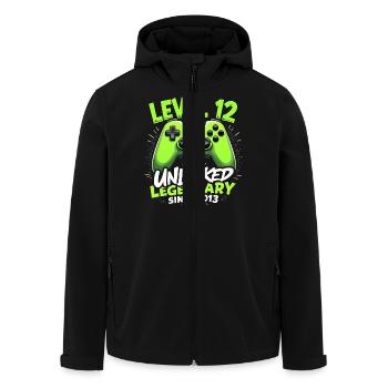 Level 12 Geburtstag Junge Gamer 12er Geburtstag - Recycelte Männer Softshell-Jacke von Stanley/Stella - Schwarz - Vorne - AI Model Male 185 light (185cm)