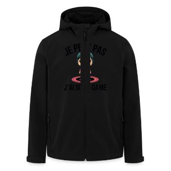 squid games - Veste softshell homme en polyester recyclé Stanley/Stella - noir - Devant - AI Model Male 185 light (185cm)
