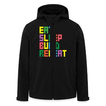 Brick Builder Toys Blocks Clamping Blocks Bricks - Men’s Recycled Softshell Jacket by Stanley/Stella - black - Front - AI Model Male 185 light (185cm)