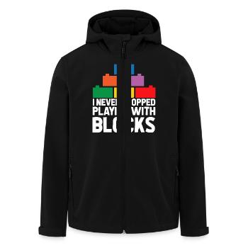 Brick Builder Brick Building Master Builder - Men’s Recycled Softshell Jacket by Stanley/Stella - black - Front - AI Model Male 185 light (185cm)