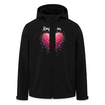 Konfetti im Herzen Fasching Karneval Kostüm - Recycelte Männer Softshell-Jacke von Stanley/Stella - Schwarz - Vorne - AI Model Male 185 light (185cm)