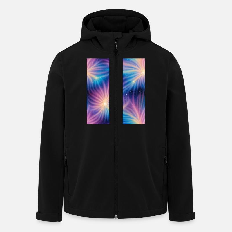 Bunte kosmische Explosionen - Recycelte Männer Softshell-Jacke von Stanley/Stella - Schwarz