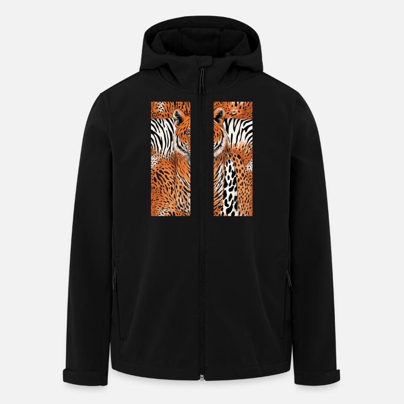 Tiger in an artistic style - Men’s Recycled Softshell Jacket by Stanley/Stella - black