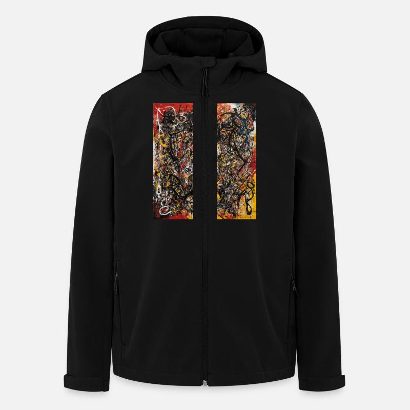 Abstrakt - Recycelte Männer Softshell-Jacke Discoverer von Stanley/Stella - Schwarz