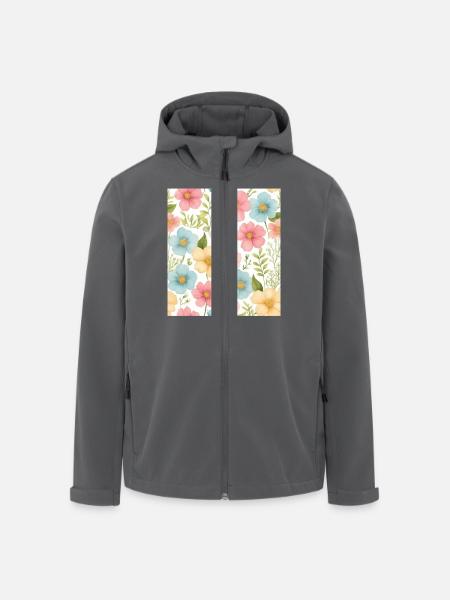 Floral pattern - Men’s Recycled Softshell Jacket by Stanley/Stella - black