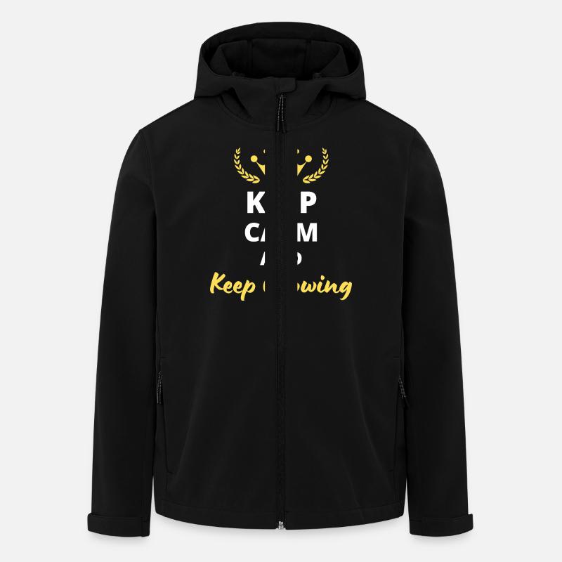 Keep Calm And Keep Growing - Veste softshell homme en polyester recyclé Stanley/Stella - noir