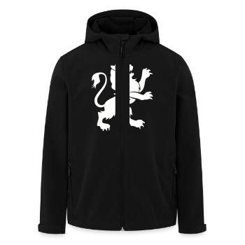 Lion Animal - Veste softshell homme en polyester recyclé Stanley/Stella - noir - Devant - AI Model Male 185 light (185cm)