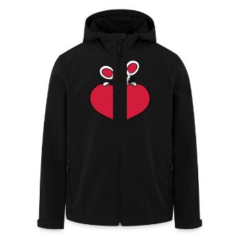 Mouse Heart Love Symbol Favorite Animal Pet Cute - Men’s Recycled Softshell Jacket by Stanley/Stella - black - Front - AI Model Male 185 light (185cm)