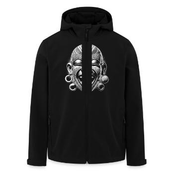 Maske - Recycelte Männer Softshell-Jacke von Stanley/Stella - Schwarz - Vorne - AI Model Male 185 light (185cm)