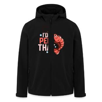 J’éplucherais cet amateur de crevettes de fruits de mer - Veste softshell homme en polyester recyclé Stanley/Stella - noir - Devant - AI Model Male 185 light (185cm)