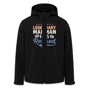 A Legendary Mailman Has Retired Postal Worker Mail - Recycelte Männer Softshell-Jacke von Stanley/Stella - Schwarz - Vorne - AI Model Male 185 light (185cm)