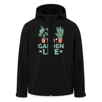 Garden Life Gardening Botanical - Recycelte Männer Softshell-Jacke von Stanley/Stella - Schwarz - Vorne - AI Model Male 185 light (185cm)