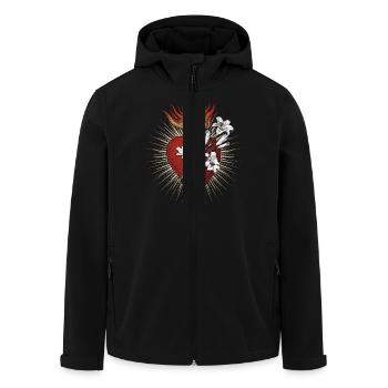 Le Cœur Très Chaste de Joseph - Veste softshell homme en polyester recyclé Stanley/Stella - noir - Devant - AI Model Male 185 light (185cm)