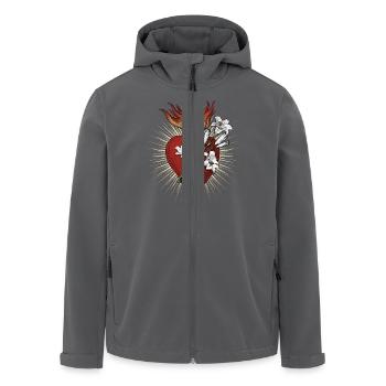 The Most Chaste Heart of Joseph - Men’s Recycled Softshell Jacket by Stanley/Stella - anthracite - Front - AI Model Male 185 light (185cm)