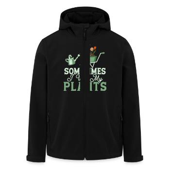 Sometimes I Wet My Plants Botanical Gardening - Recycelte Männer Softshell-Jacke von Stanley/Stella - Schwarz - Vorne - AI Model Male 185 light (185cm)