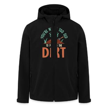 You're Never Too Old To Play In The Dirt Botanical - Recycelte Männer Softshell-Jacke von Stanley/Stella - Schwarz - Vorne - AI Model Male 185 light (185cm)