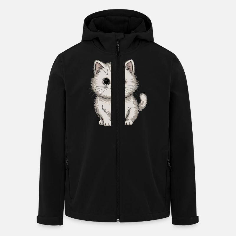 Chat persan - Veste softshell homme en polyester recyclé Stanley/Stella - noir