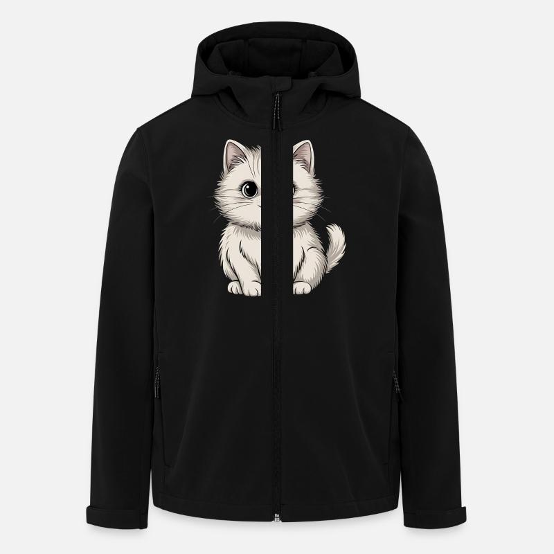 Chat persan - Veste softshell homme en polyester recyclé Stanley/Stella - noir