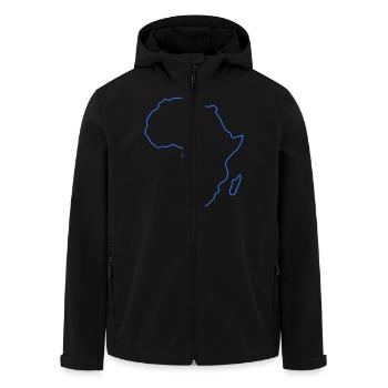 Africa Outline - Men’s Recycled Softshell Jacket by Stanley/Stella - black - Front - AI Model Male 185 light (185cm)