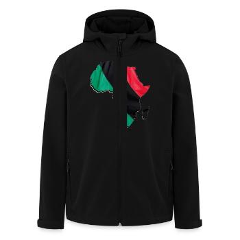 Carte du drapeau panafricain en Afrique - Veste softshell homme en polyester recyclé Stanley/Stella - noir - Devant - AI Model Male 185 light (185cm)