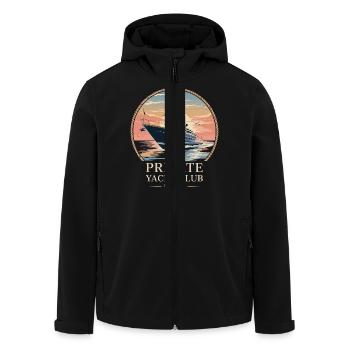 Yacht Club privé - Veste softshell homme en polyester recyclé Stanley/Stella - noir - Devant - AI Model Male 185 light (185cm)