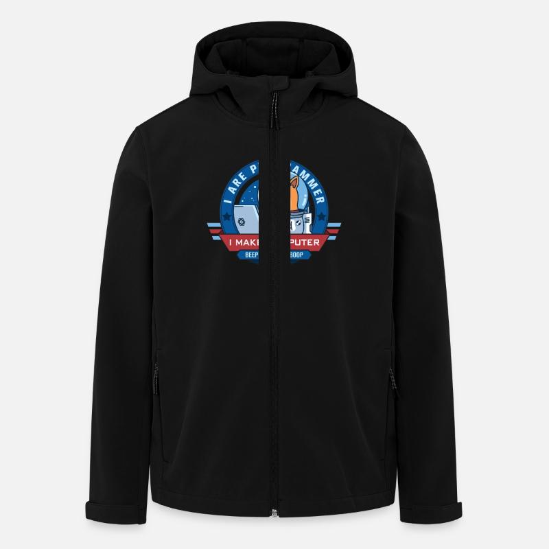 Ich bin Programmierer - Recycelte Männer Softshell-Jacke von Stanley/Stella - Schwarz