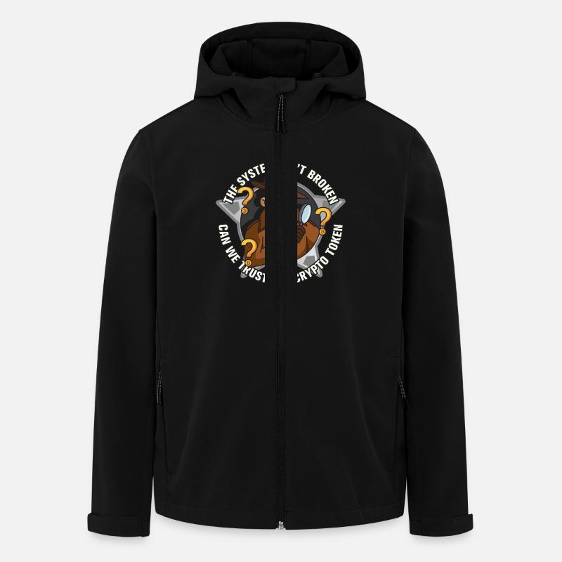 Krypto-Skeptiker - Recycelte Männer Softshell-Jacke von Stanley/Stella - Schwarz